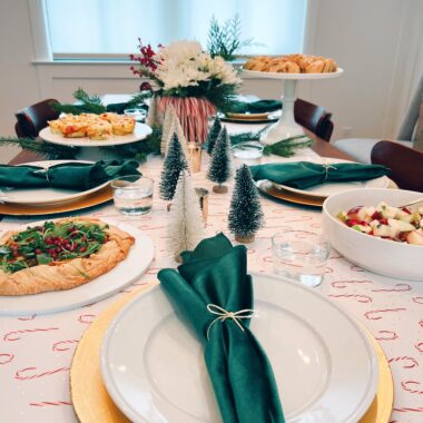 holiday brunch table